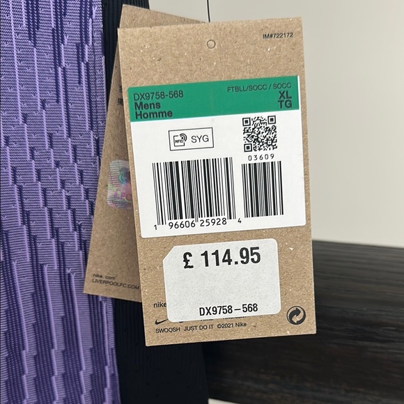 Nike Liverpool FC Authentic Alternate Purple and Black Jersey - Picture 2 of 4